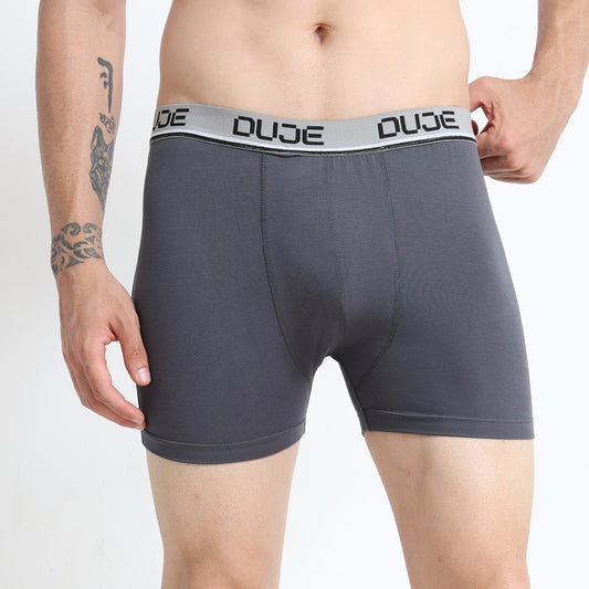 DUJE-Men’s Classic Trunk Lycra -1-Piece – Grey