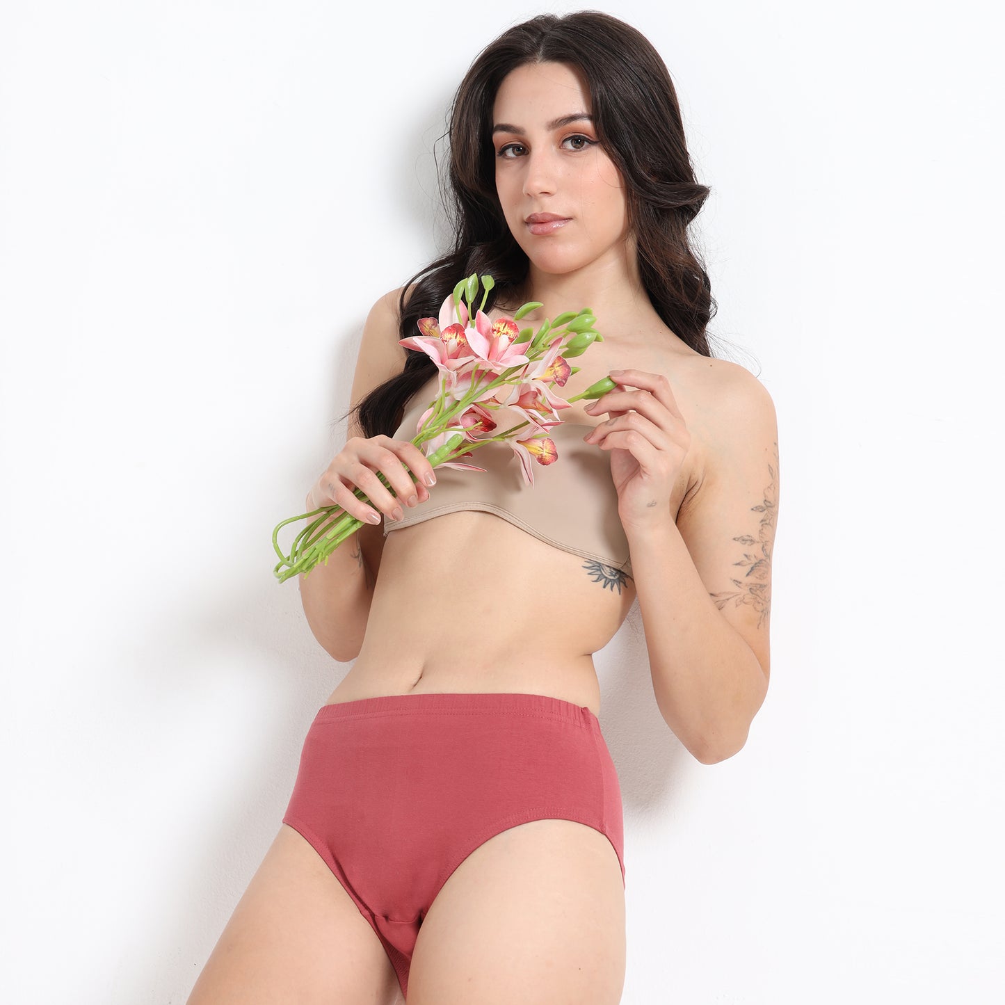 DUJE-Women’s Lycra Panty IE-1-Piece – Nude Pink