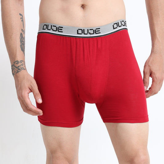 DUJE-Men’s Classic Trunk Lycra -1-Piece – Red
