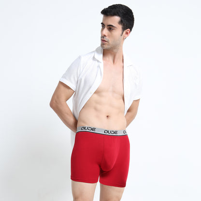 DUJE-Men’s Classic Trunk Lycra -1-Piece – Red