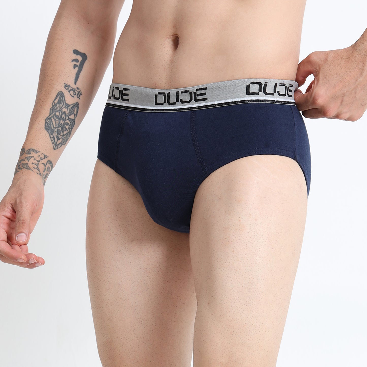 DUJE-Men’s Brief OE - 3-Pack Combo – Maroon, Grey & Blue