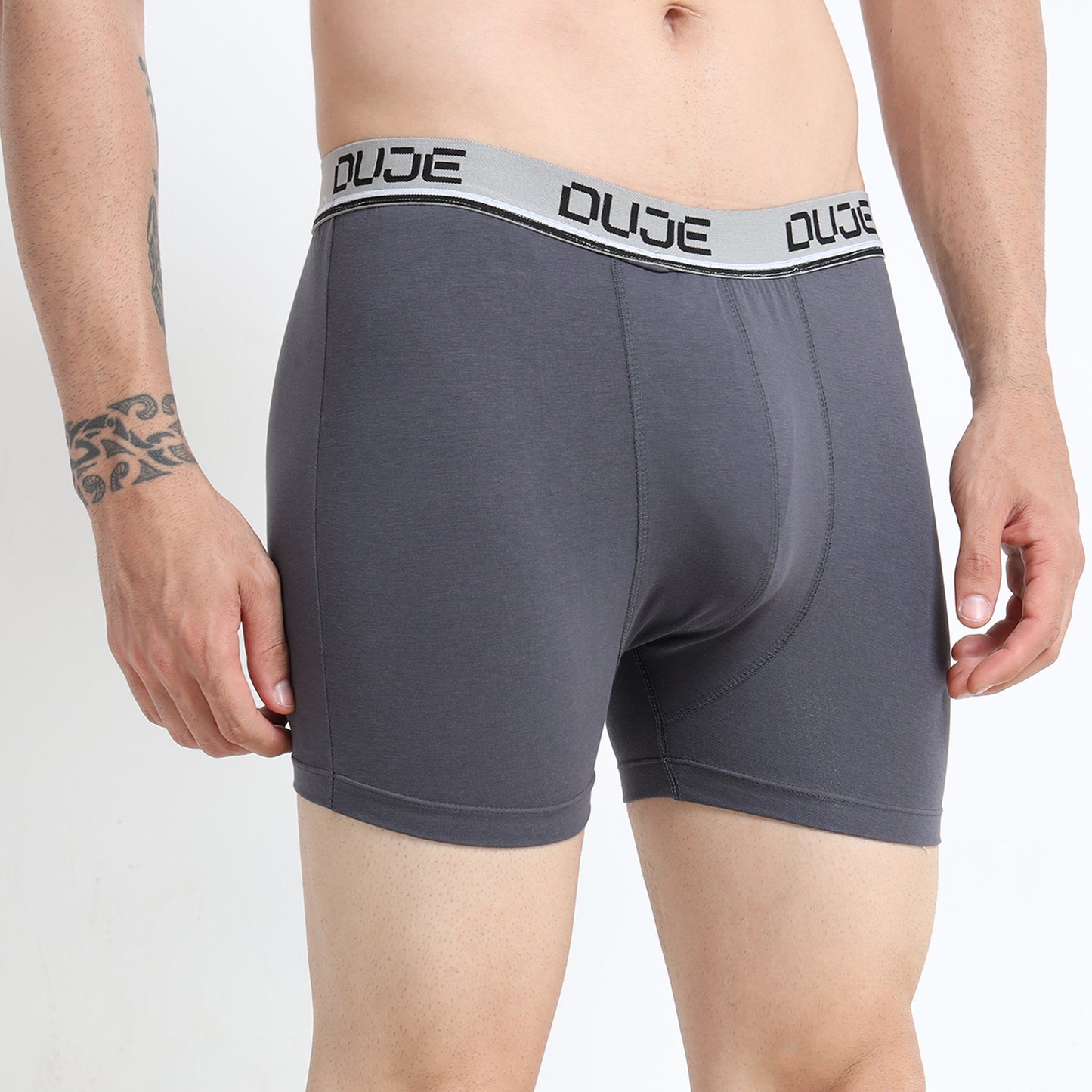 DUJE-Men’s Classic Trunk Lycra -1-Piece – Grey