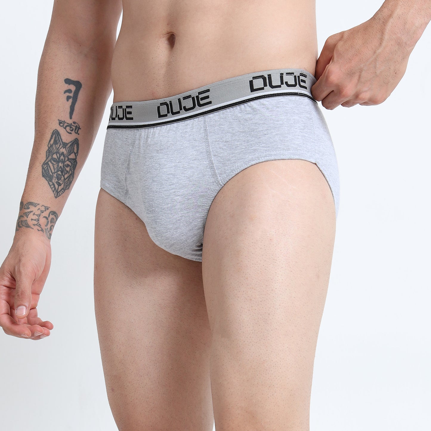 DUJE-Men’s Brief OE - 3-Pack Combo – Maroon, Grey & Blue