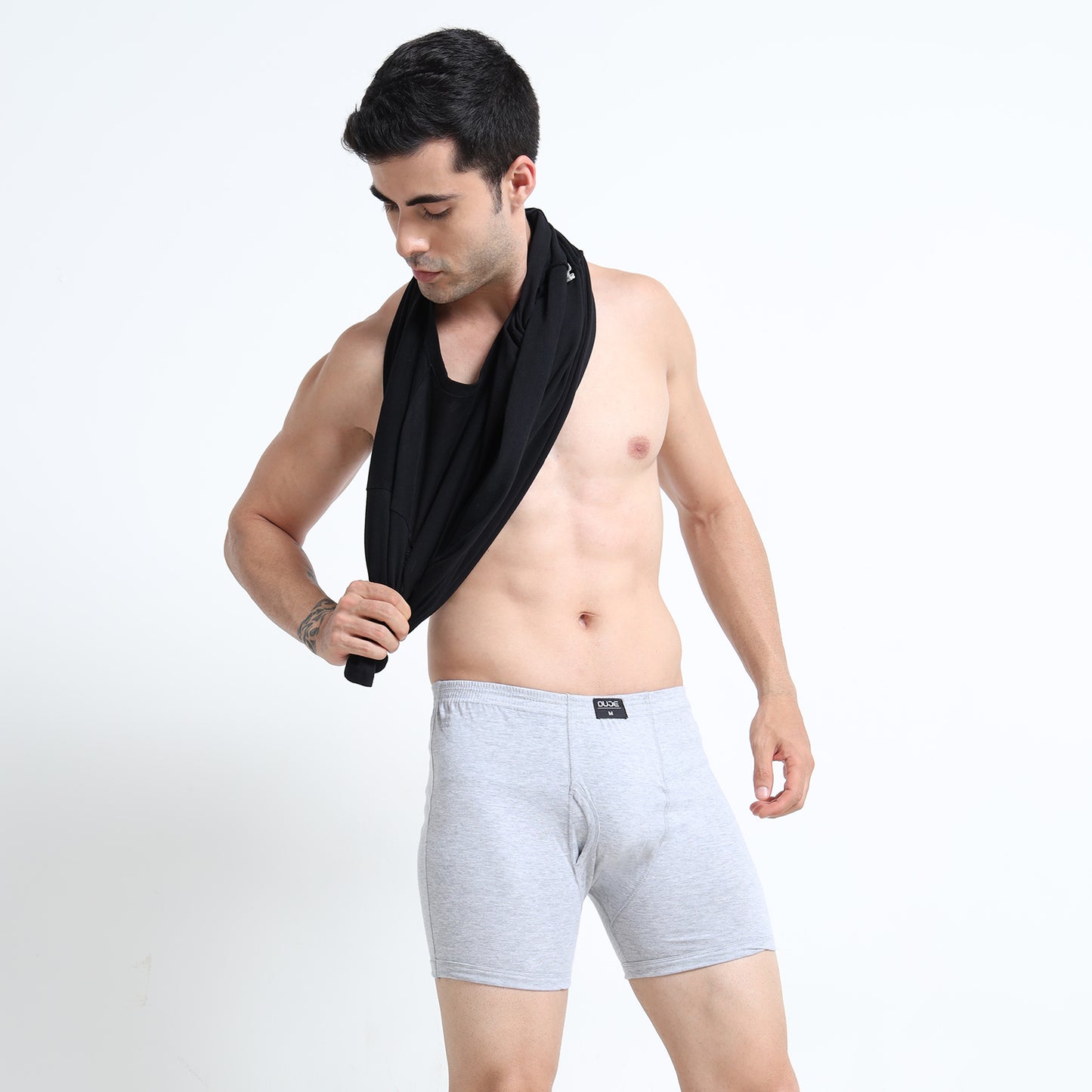 DUJE- Men’s Regular Trunks - 3-Pack Combo – Pink, Grey & Maroon