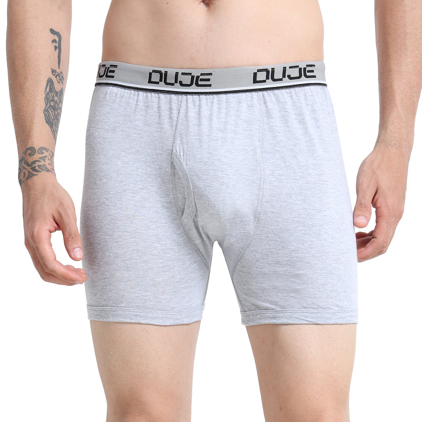 DUJE- Men’s Regular Trunks OE -3-Pack Combo -Green, Grey & Pink