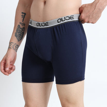DUJE - Men’s Regular Trunks with Outer Elastic - 3-Pack Combo  – Pink, Maroon & Blue