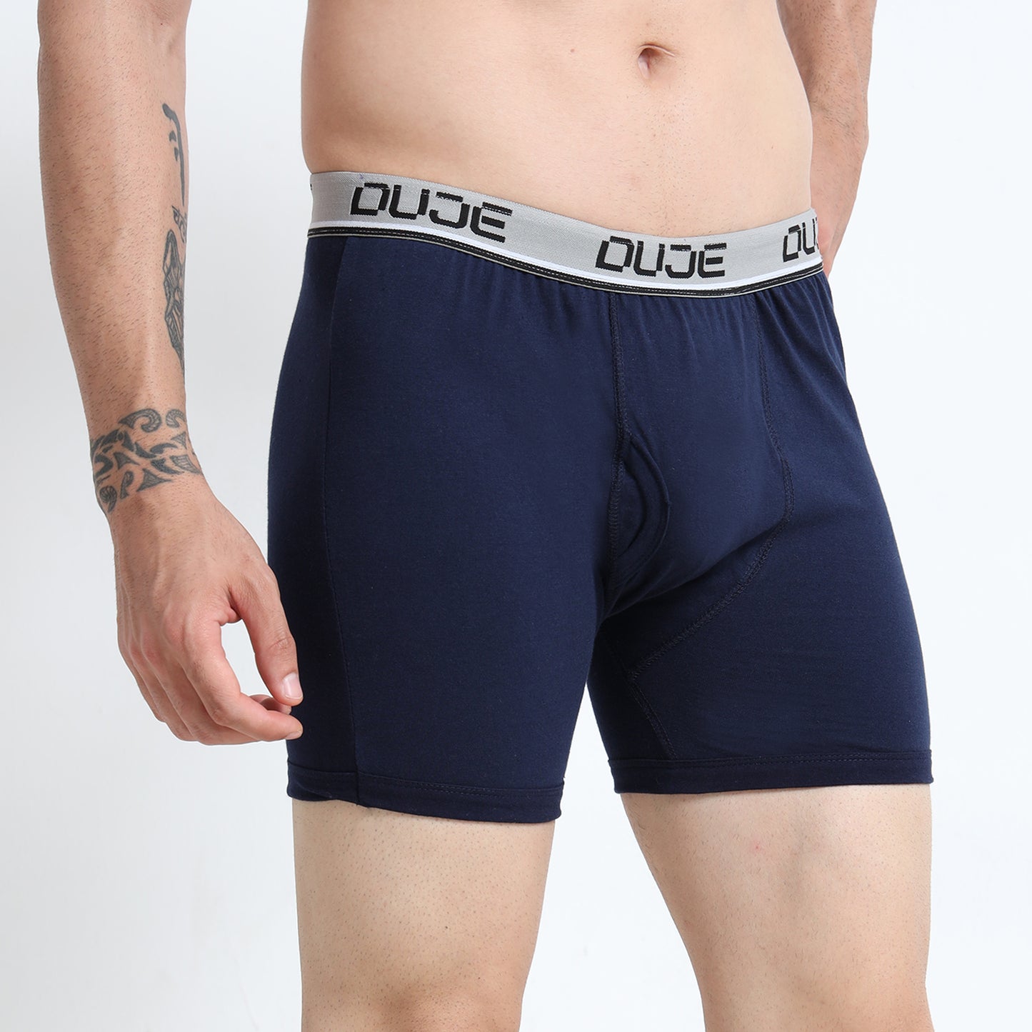 DUJE - Men’s Regular Trunks with Outer Elastic - 3-Pack Combo  – Pink, Maroon & Blue