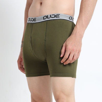 DUJE-Men’s Regular Trunks OE-Pack Combo 3 – Green, Grey & Maroon