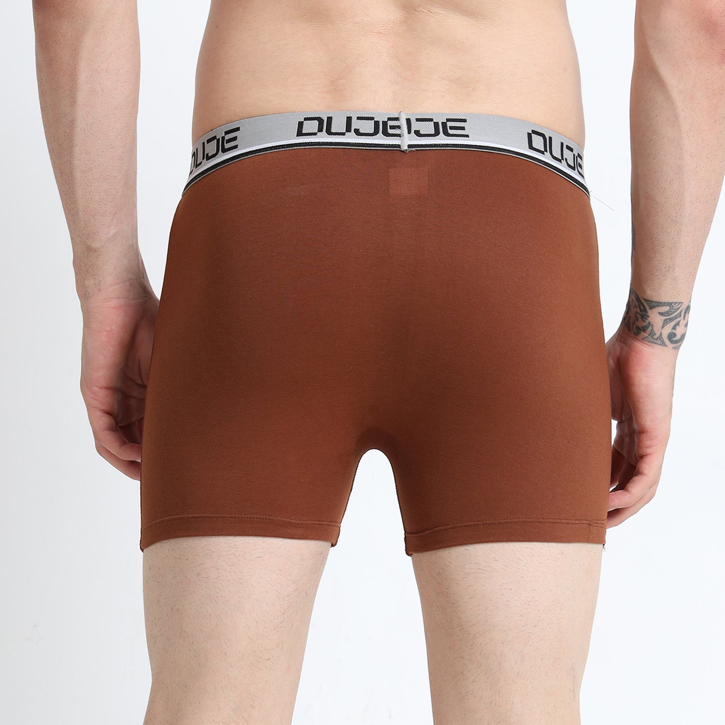 DUJE-Men’s Classic Trunk Lycra-1-Piece – Brown