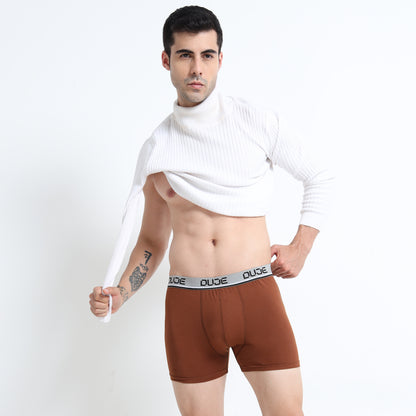 DUJE-Men’s Classic Trunk Lycra-1-Piece – Brown