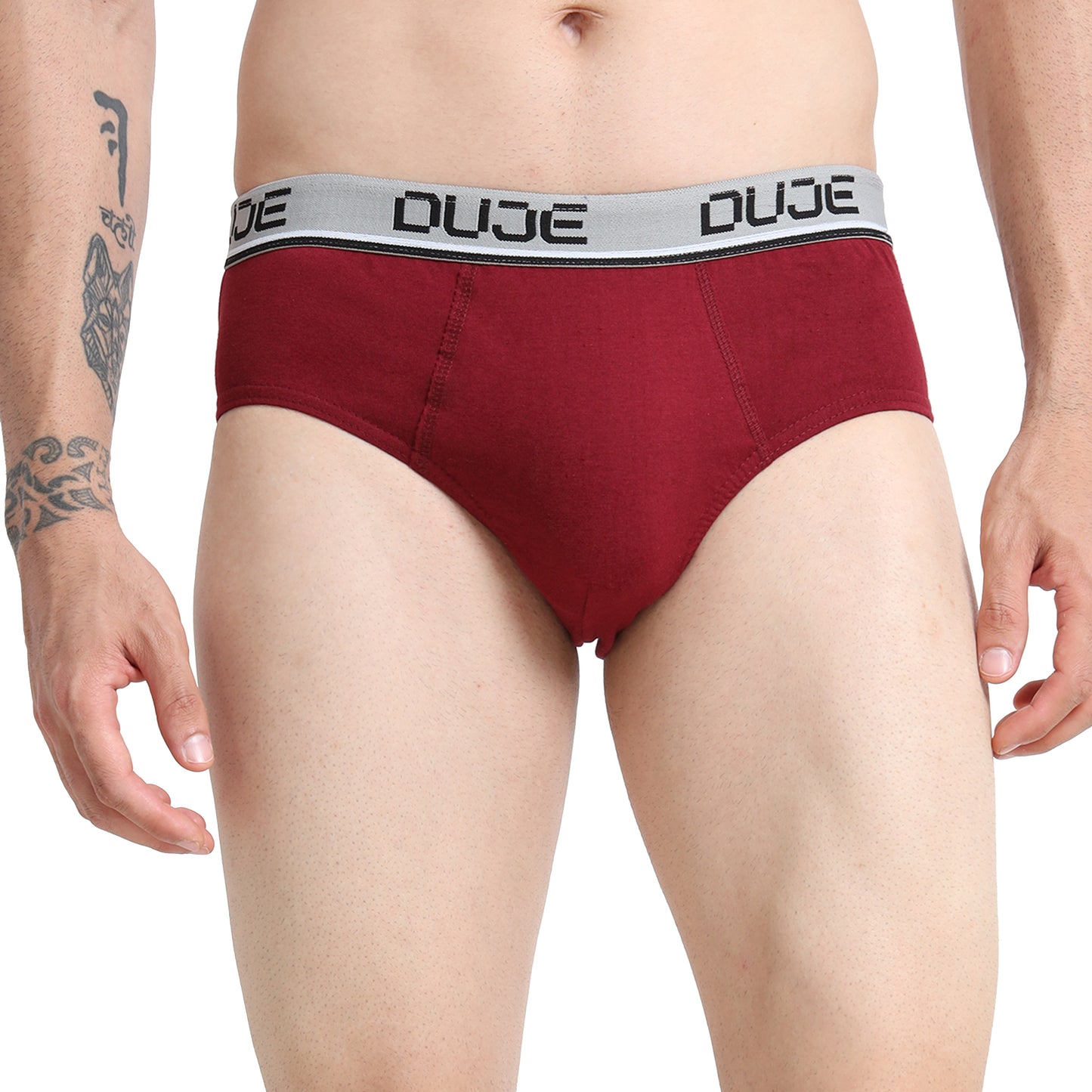 DUJE-Men’s Brief OE - 3-Pack Combo – Maroon, Grey & Green