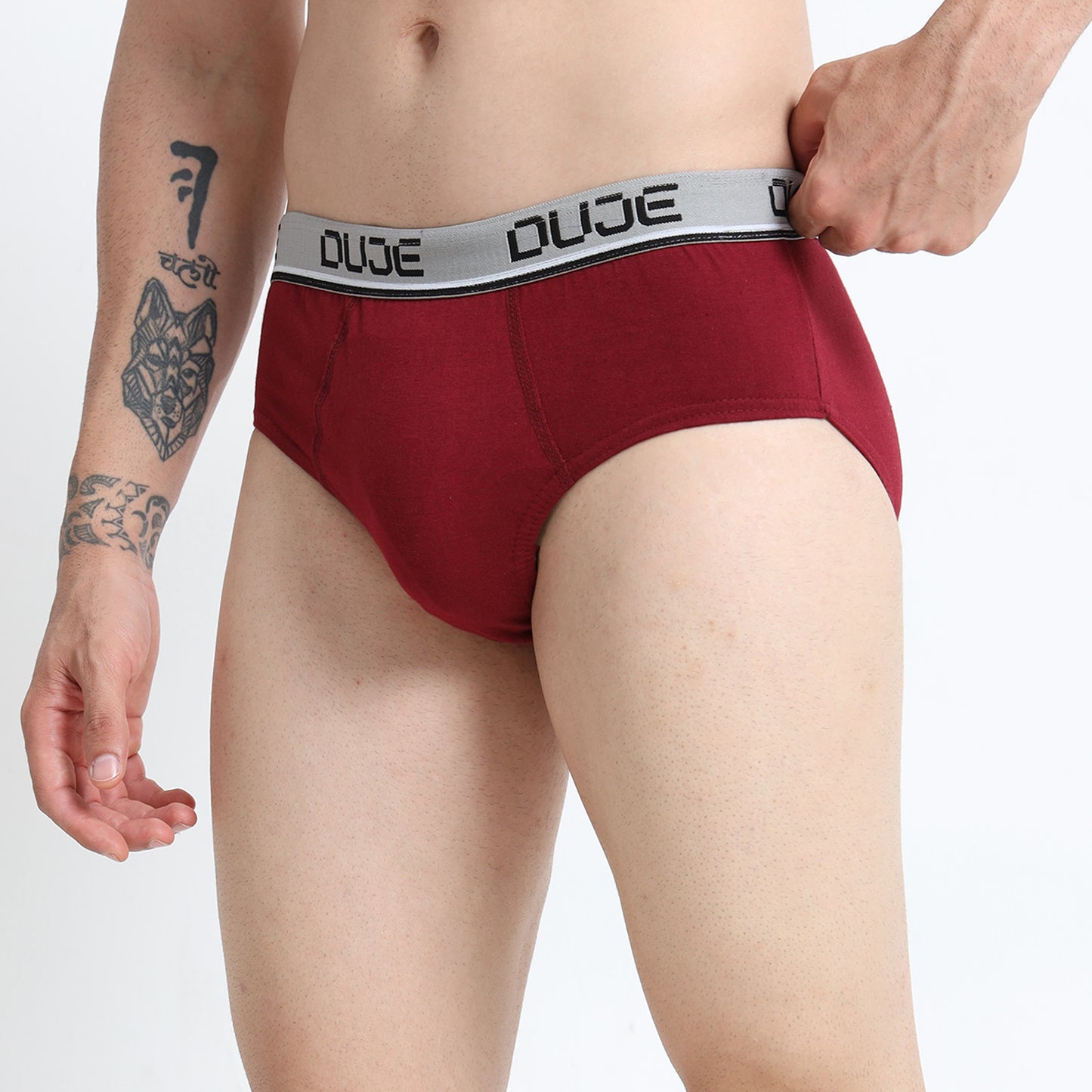 DUJE - Men’s Brief OE - 3-Pack Combo – Maroon, Green & Blue