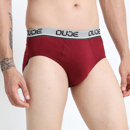 DUJE-Men’s Brief OE - 3-Pack Combo – Maroon, Grey & Green