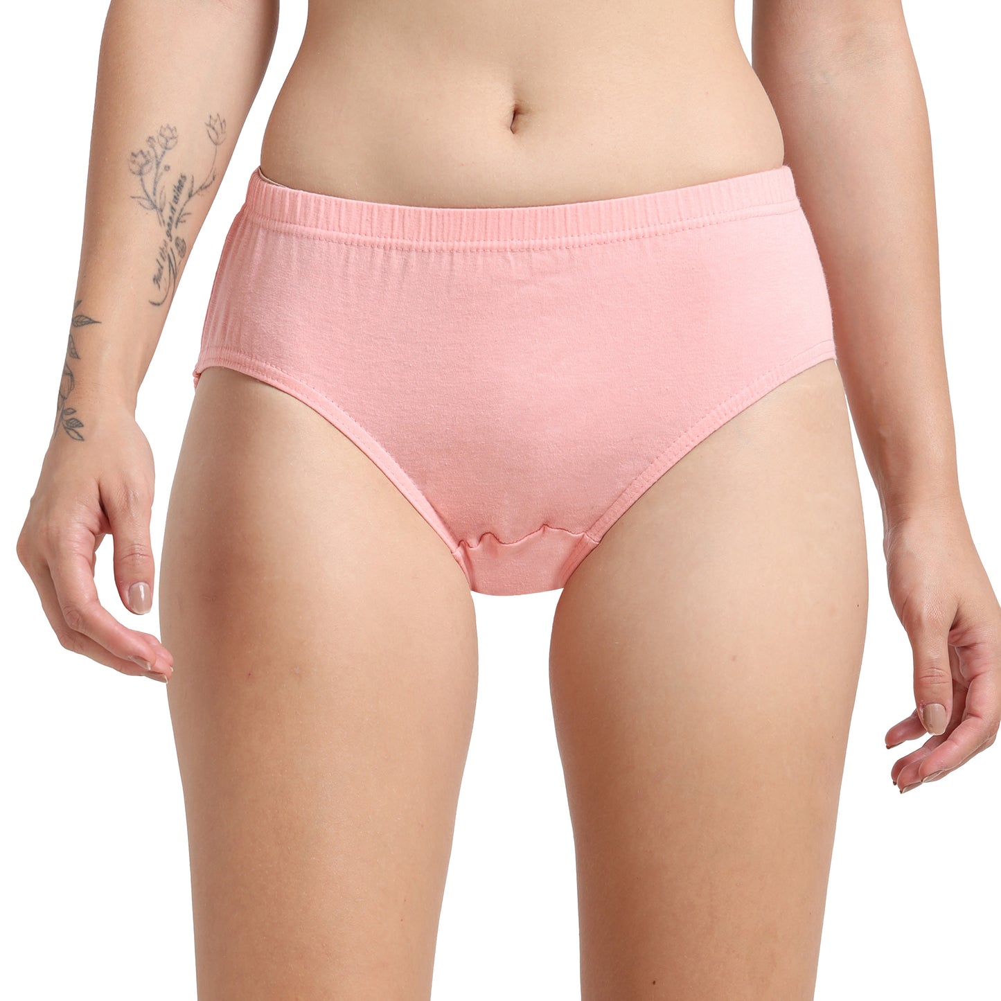 DUJE-Women’s Plain Panties-3-Pack Combo – Peach, Green & Purple