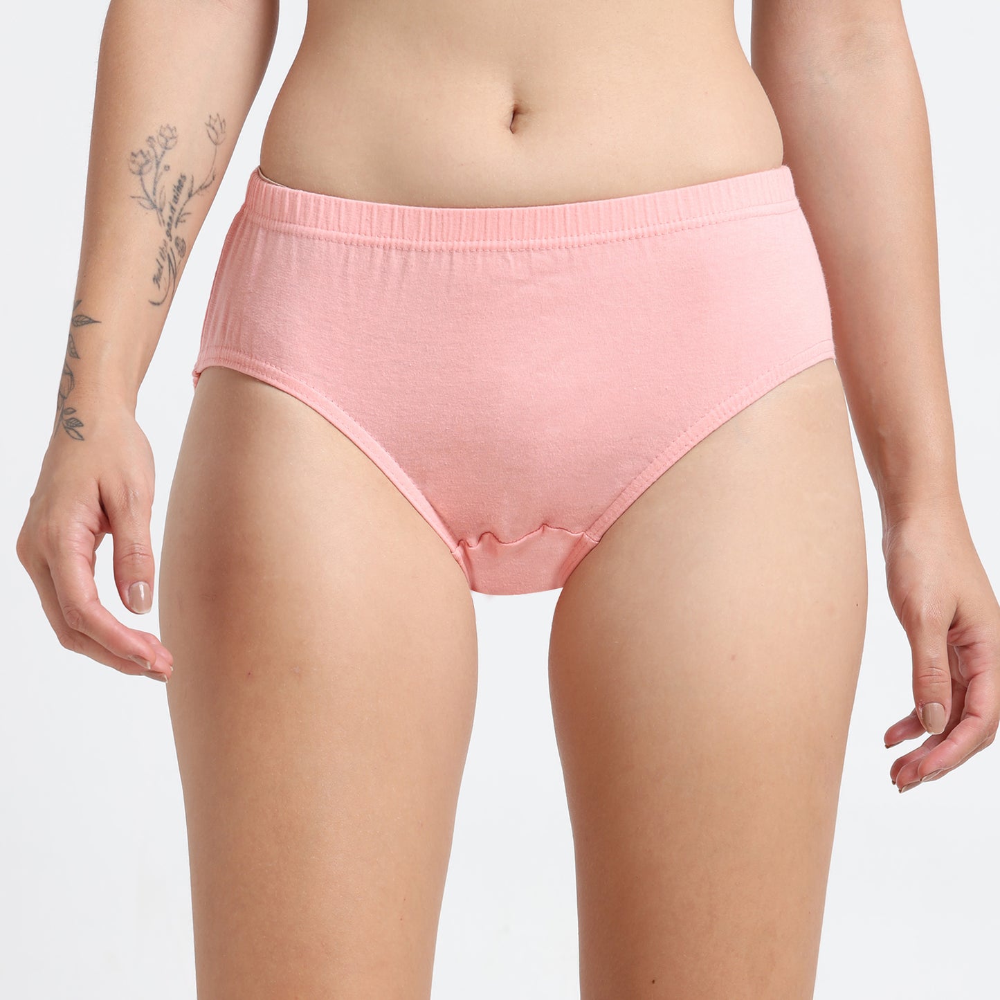 DUJE-Women’s Plain Panties-3-Pack Combo – Peach, Green & Purple