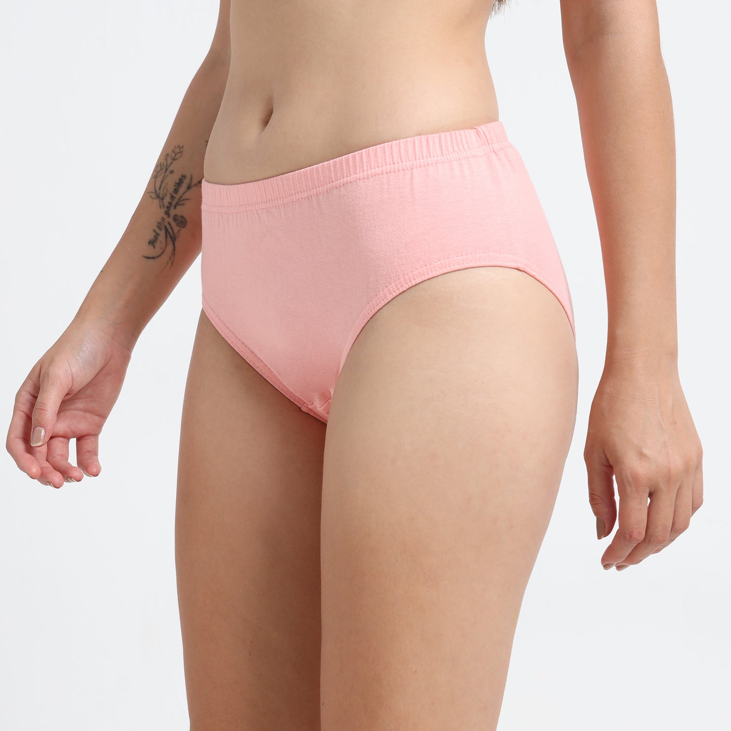 DUJE-Women’s Plain Panties-3-Pack Combo – Peach, Green & Purple