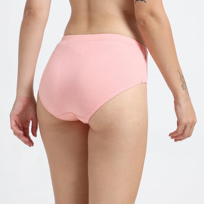 DUJE-Women’s Plain Panties-3-Pack Combo – Peach, Green & Purple