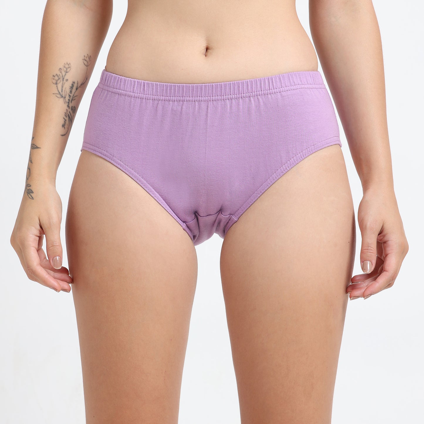 DUJE-Women’s Plain Panties-3-Pack Combo – Peach, Green & Purple