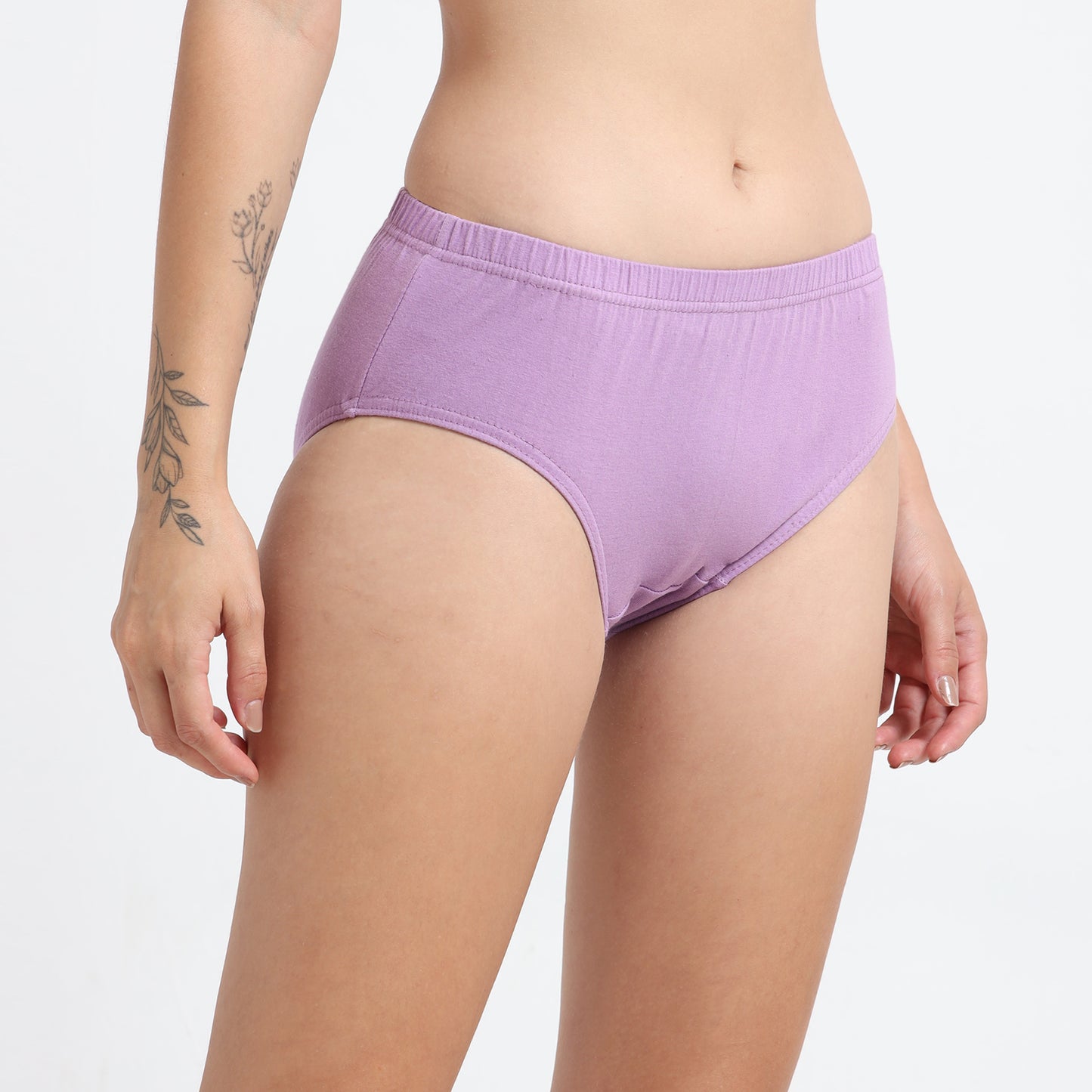 DUJE-Women’s Plain Panties-3-Pack Combo – Peach, Green & Purple