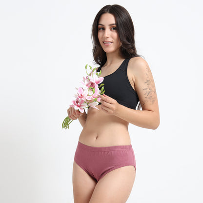 DUJE-Women’s Plain Panties -3-Pack Combo – Green, Pink & Blue