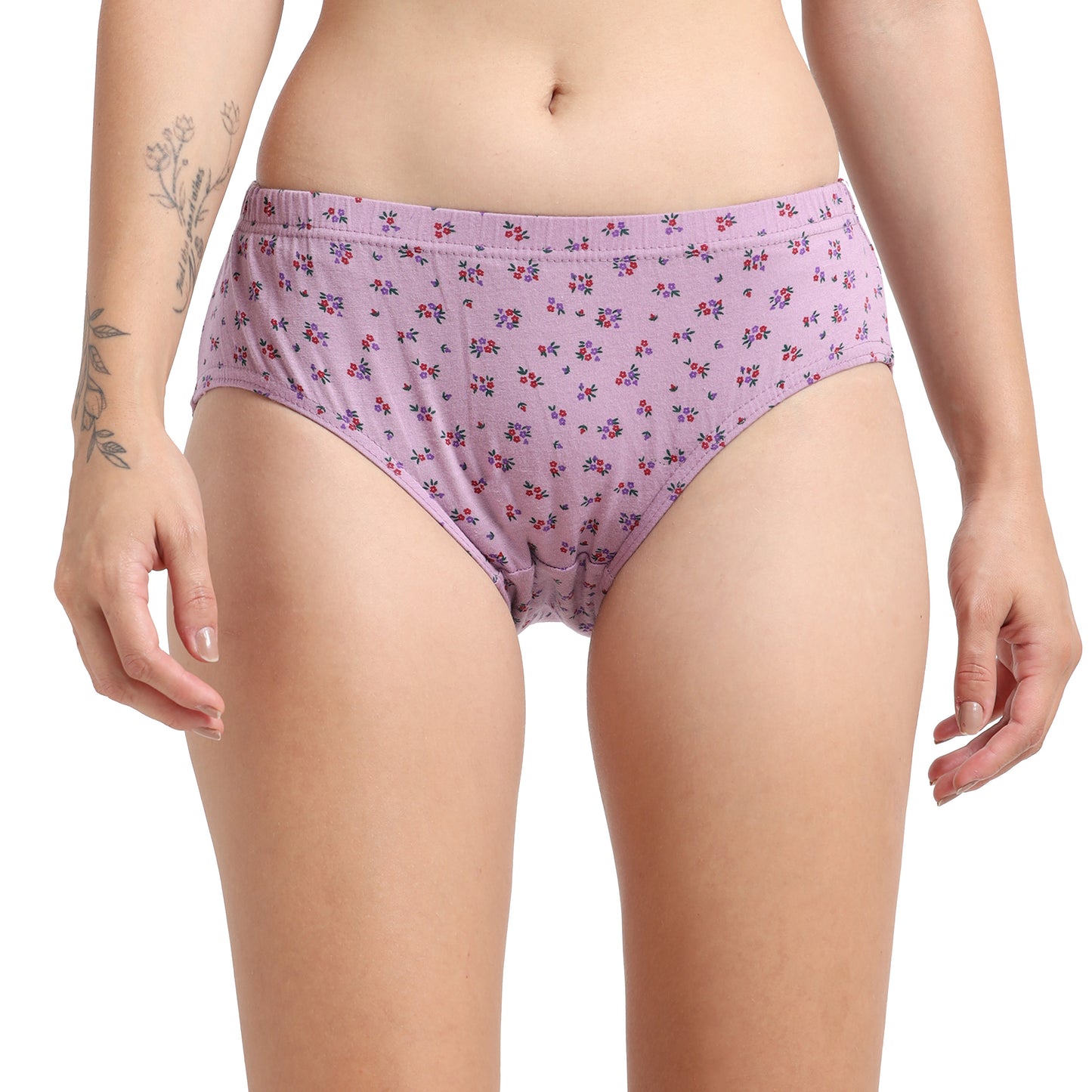 DUJE-Women’s Printed Panties -3-Pack Combo – Purple, Blue & Orange