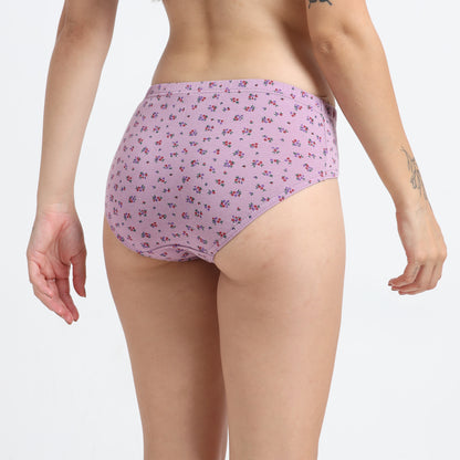 DUJE-Women’s Printed Panties -3-Pack Combo – Green, Blue & Purple