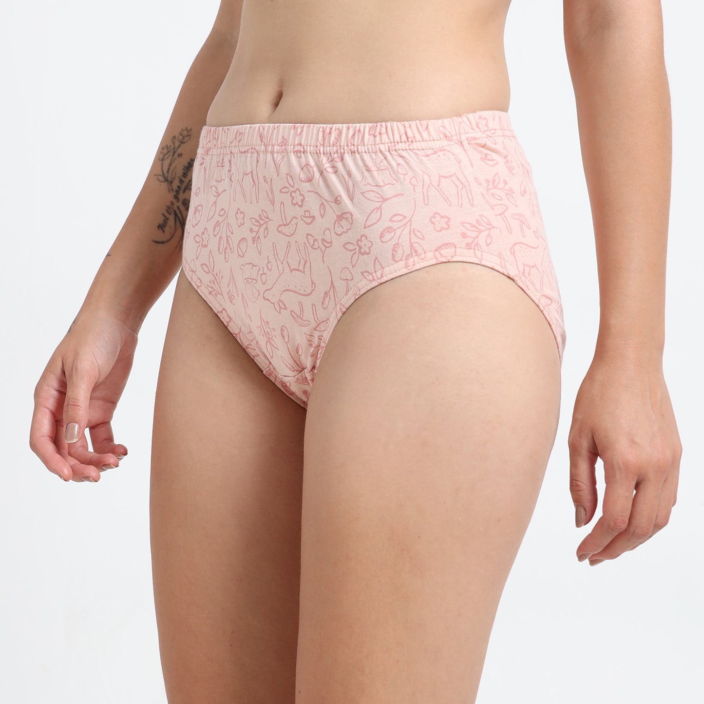 DUJE- Women’s Printed Panties -3-Pack Combo – Green, Black & Orange