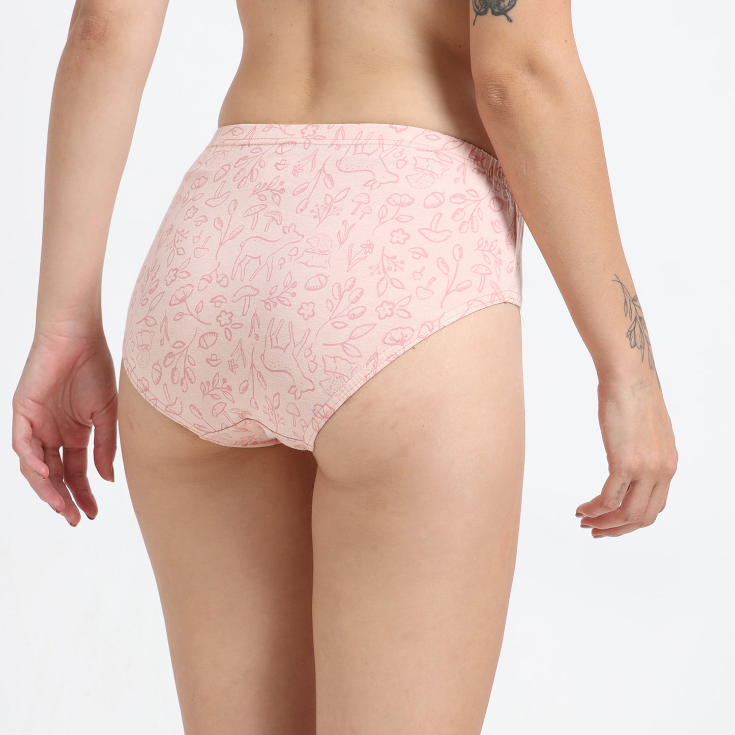 DUJE- Women’s Printed Panties -3-Pack Combo – Green, Black & Orange