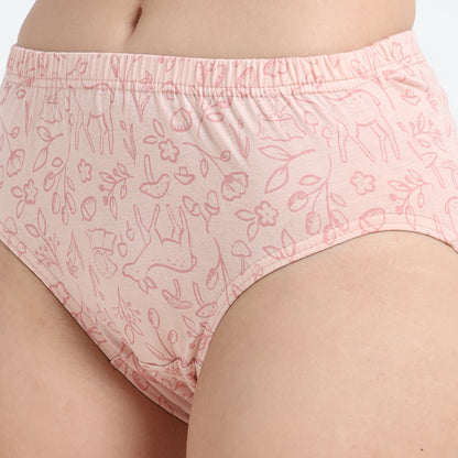 DUJE- Women’s Printed Panties -3-Pack Combo – Green, Black & Orange