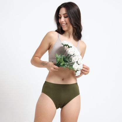 DUJE-Women’s Plain Panties -3-Pack Combo – Green, Pink & Blue