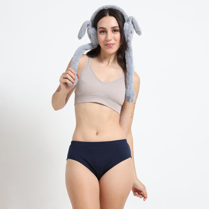 DUJE-Women’s Plain Panties -3-Pack Combo – Green, Pink & Blue