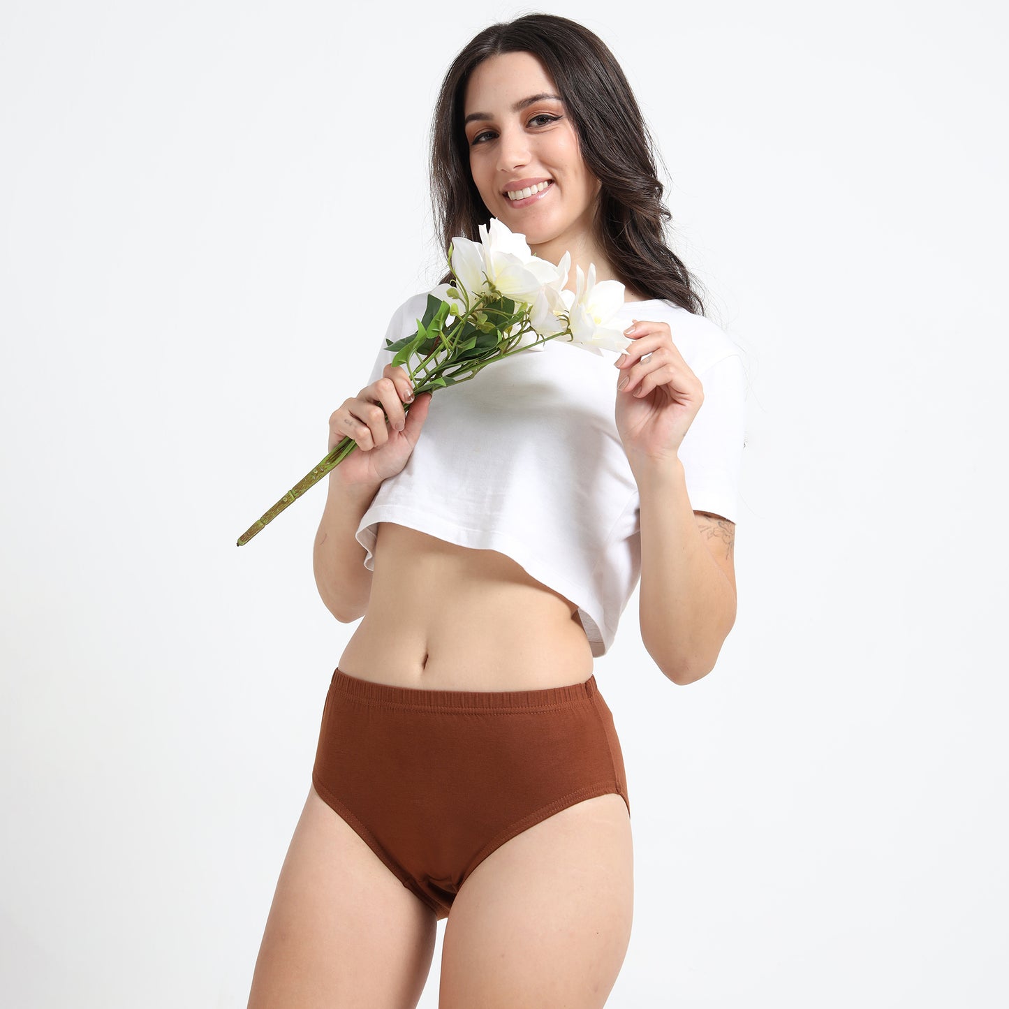 DUJE-Women’s Lycra Panty IE (1-Piece – Brown)