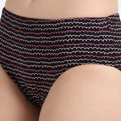 DUJE-Women’s Printed Panties -3-Pack Combo – Green, Black & Blue