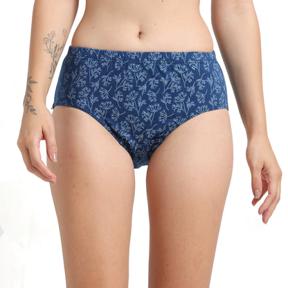 DUJE-Women’s Printed Panties -3-Pack Combo – Green, Blue & Purple