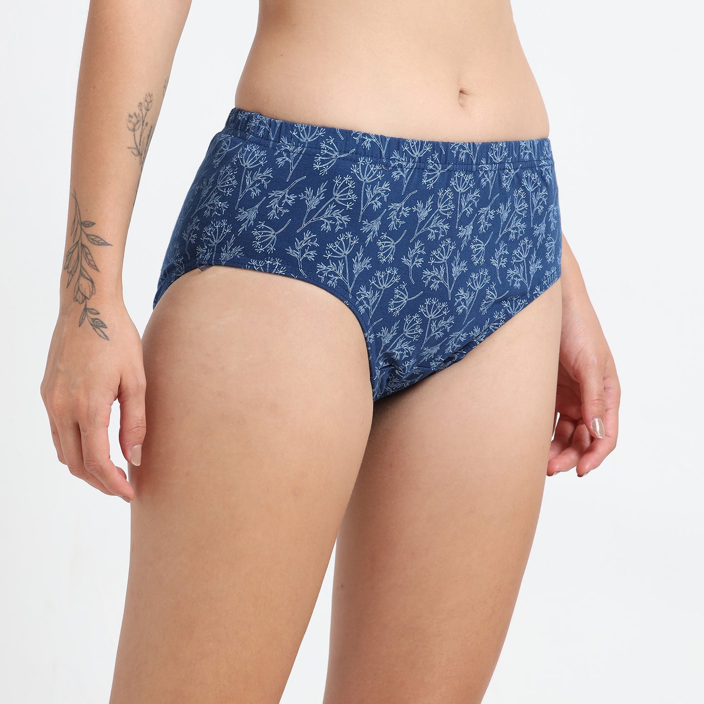 DUJE-Women’s Printed Panties -3-Pack Combo – Green, Blue & Purple