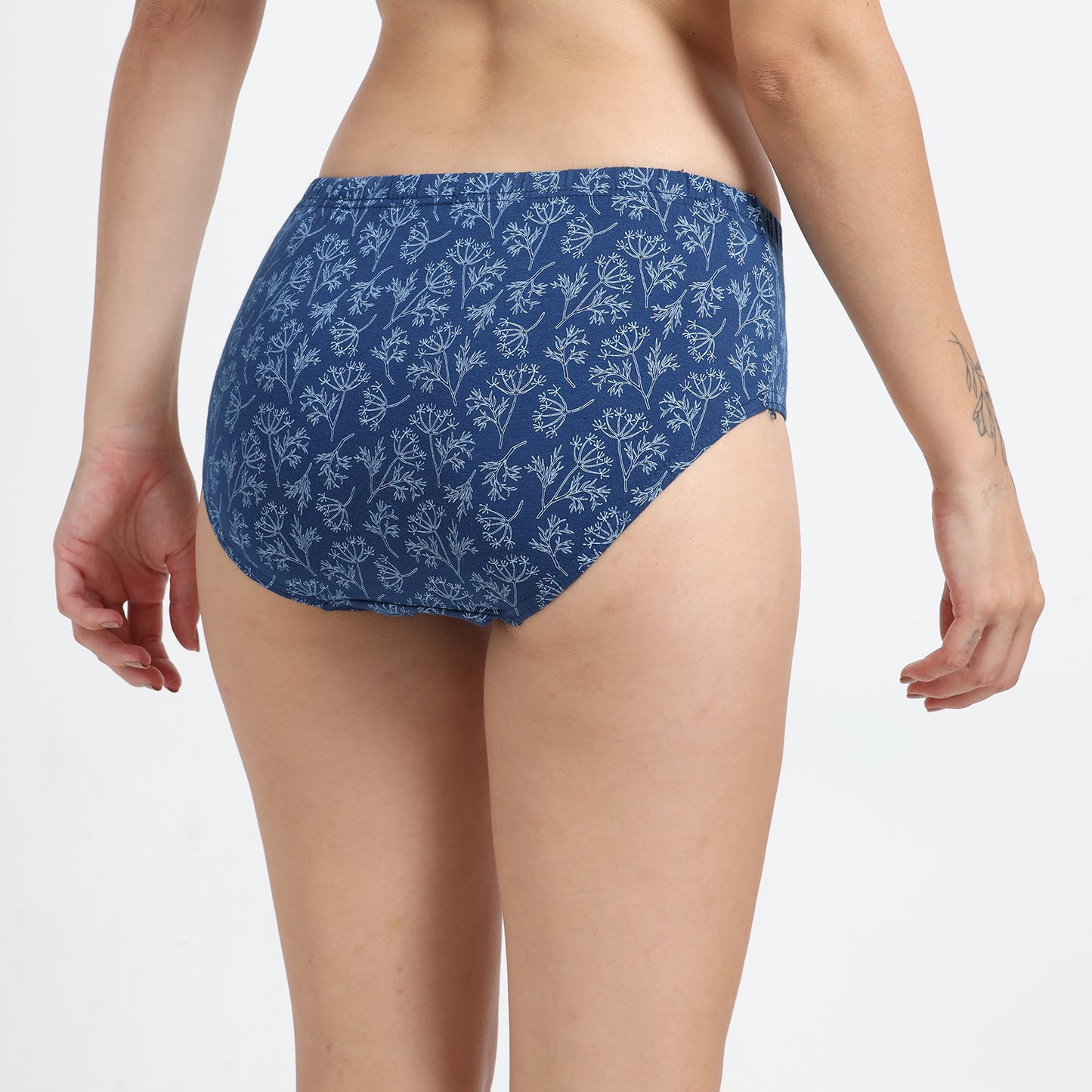 DUJE-Women’s Printed Panties -3-Pack Combo – Green, Black & Blue