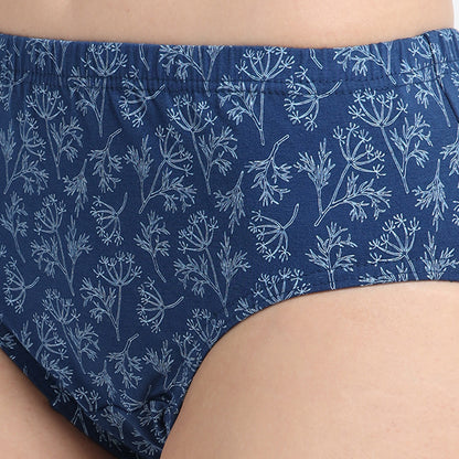 DUJE-Women’s Printed Panties -3-Pack Combo – Green, Black & Blue