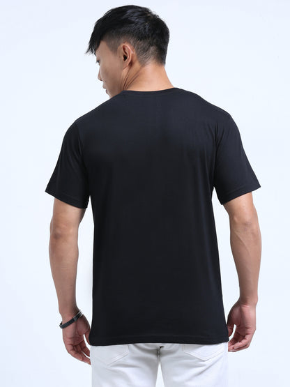 DUJE- Men's Daily Wear T-Shirt | Black