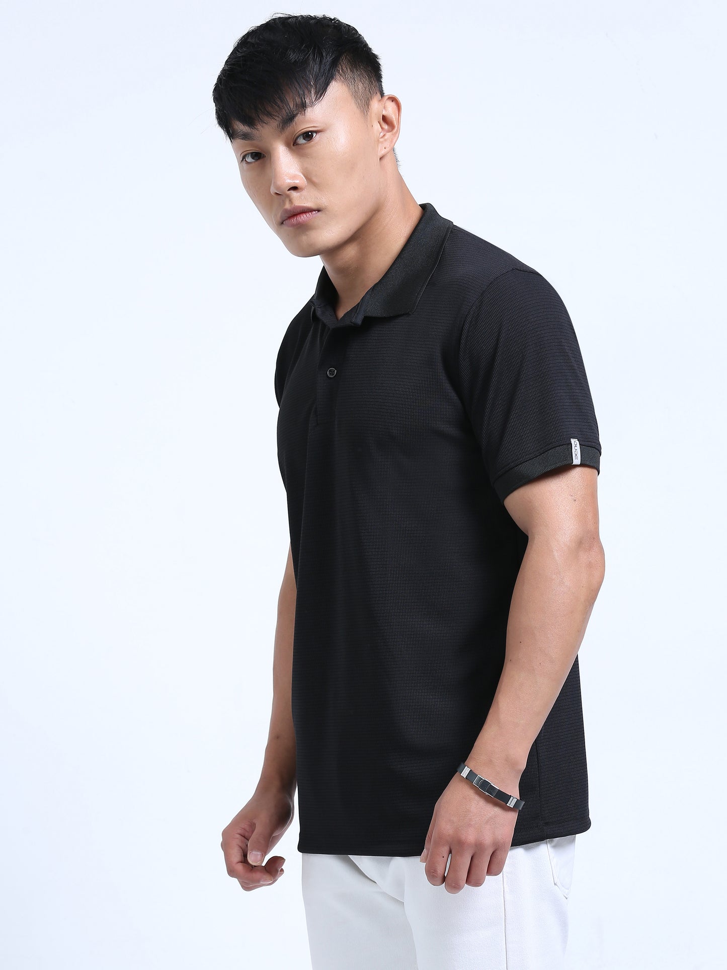 DUJE- Men's Black Polo T-Shirt