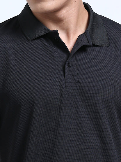 DUJE- Men's Black Polo T-Shirt