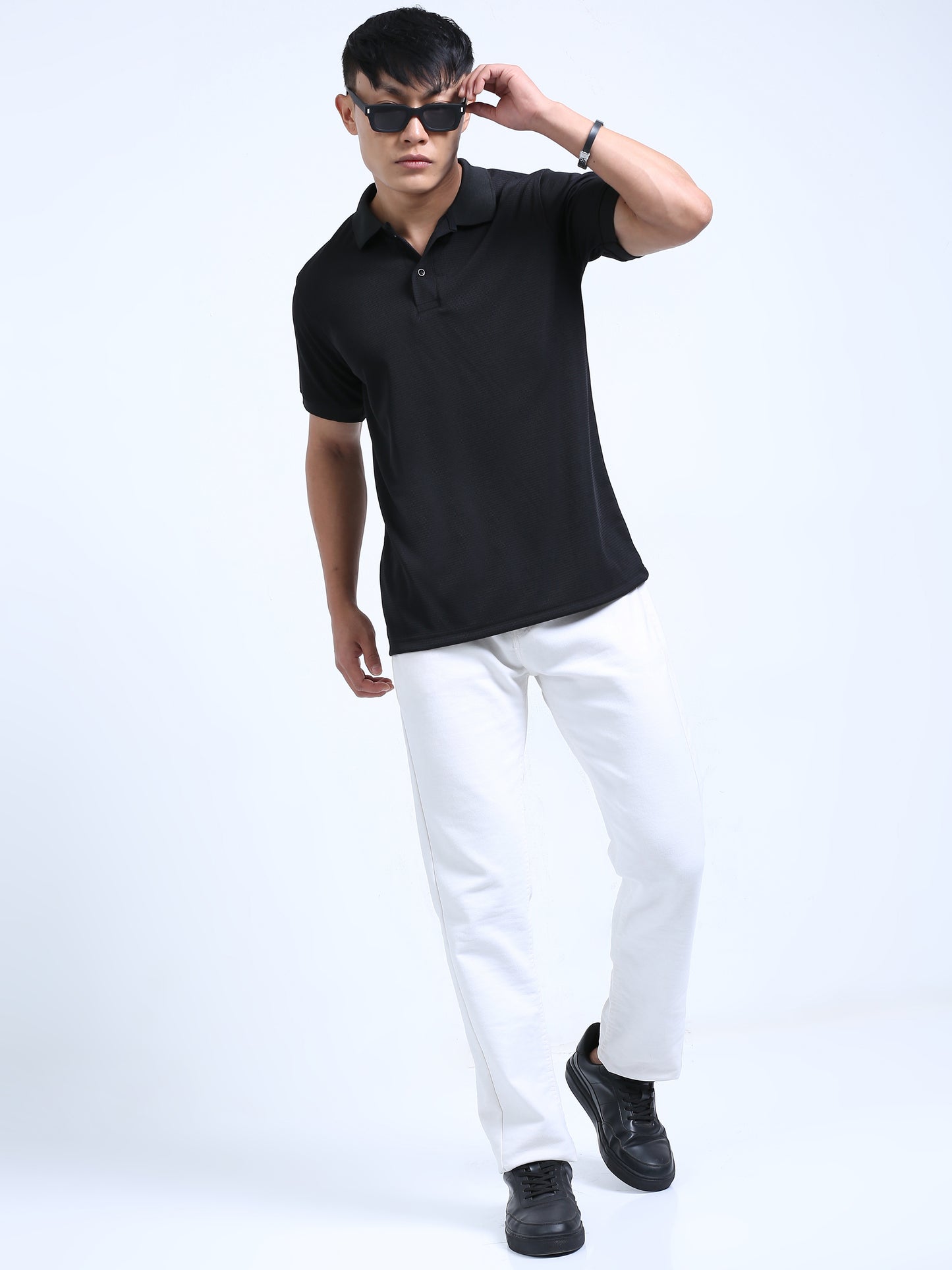 DUJE- Men's Black Polo T-Shirt