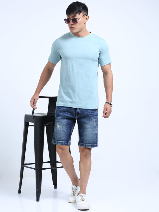 DUJE - Men's Daily Wear T-Shirt | Pastel Green