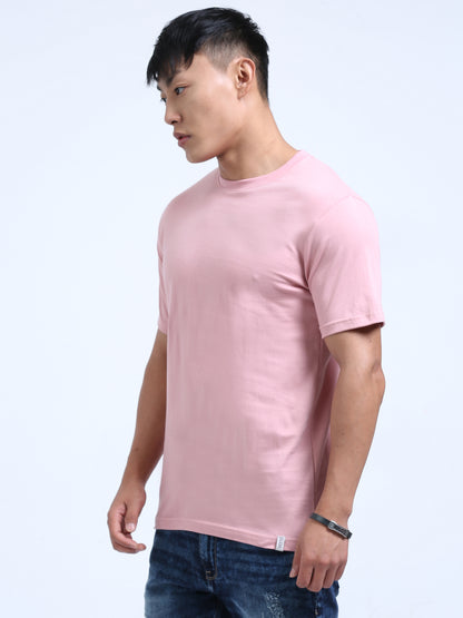 DUJE -Men's Daily Wear T-Shirt | Peach