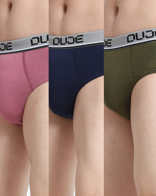 DUJE-Men’s Brief OE -3-Pack Combo – Pink, Blue & Green